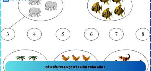Đề kiểm tra học kì 1 môn toán lớp 1