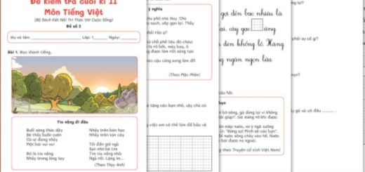 Đề thi cuối kì 2 lớp 1 môn Tiếng Việt