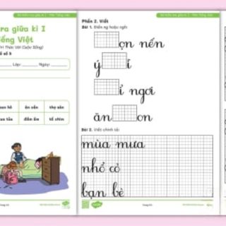 Đề thi giữa kì 1 môn Tiếng Việt lớp 1