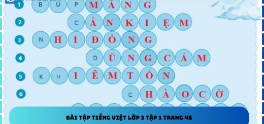 Bài Tập Tiếng Việt Lớp 3 Tập 1 Trang 46