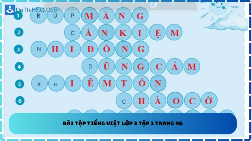 Bài Tập Tiếng Việt Lớp 3 Tập 1 Trang 46