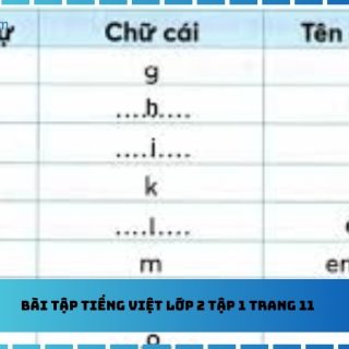 Bài tập Tiếng Việt lớp 2 tập 1 trang 11
