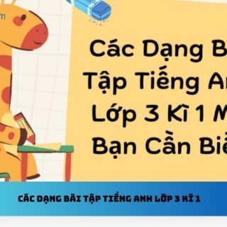 Các dạng bài tập tiếng Anh lớp 3 kì 1
