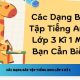 Các dạng bài tập tiếng Anh lớp 3 kì 1