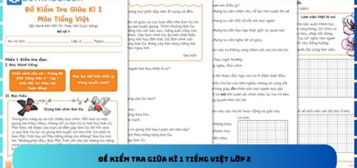 Đề kiểm tra giữa kì 1 tiếng việt lớp 2