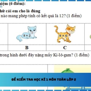Đề kiểm tra học kì 1 môn Toán lớp 2