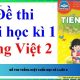 Đề thi Tiếng Việt cuối học kì 1 lớp 2