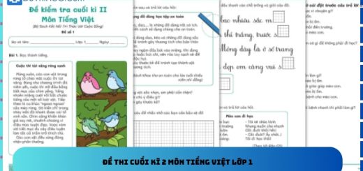 Đề thi cuối kì 2 môn tiếng việt lớp 1