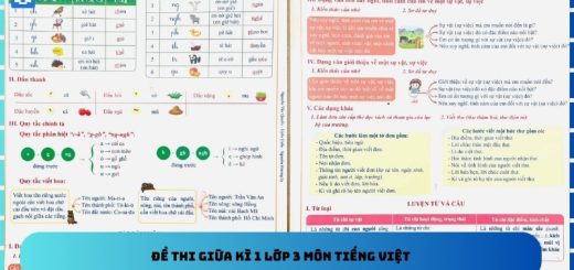Đề thi giữa kì 1 lớp 3 môn Tiếng Việt