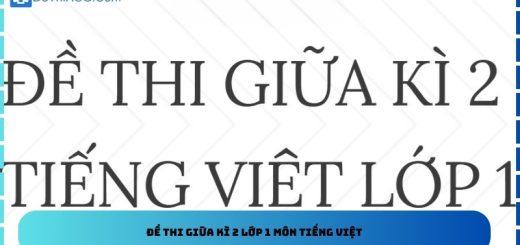 Đề thi giữa kì 2 lớp 1 môn Tiếng Việt