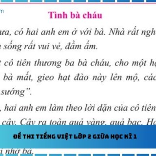 Đề thi tiếng việt lớp 2 giữa học kì 1