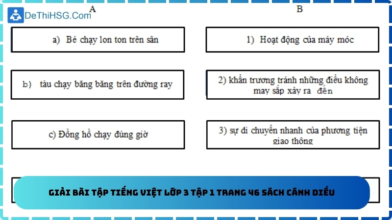 Giải bài tập Tiếng Việt lớp 3 tập 1 trang 46 sách Cánh diều