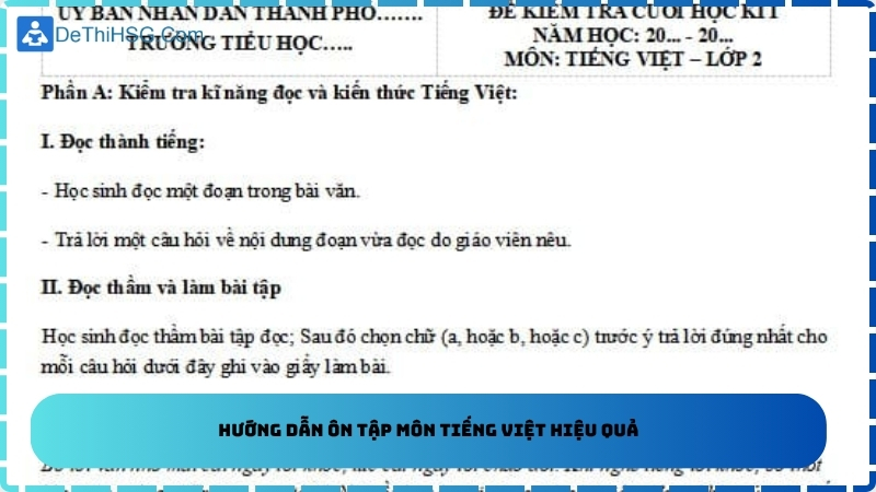 Hướng dẫn ôn tập môn tiếng Việt hiệu quả