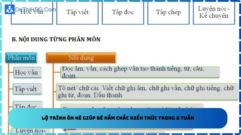 Lộ trình ôn hè giúp bé nắm chắc kiến thức trong 8 tuần