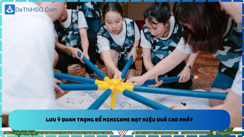 Lưu ý quan trọng để minigame đạt hiệu quả cao nhất