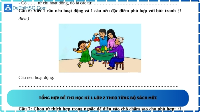 Tổng hợp đề thi học kì 1 lớp 2 theo từng bộ sách mới