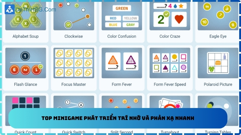 Top minigame phát triển trí nhớ và phản xạ nhanh