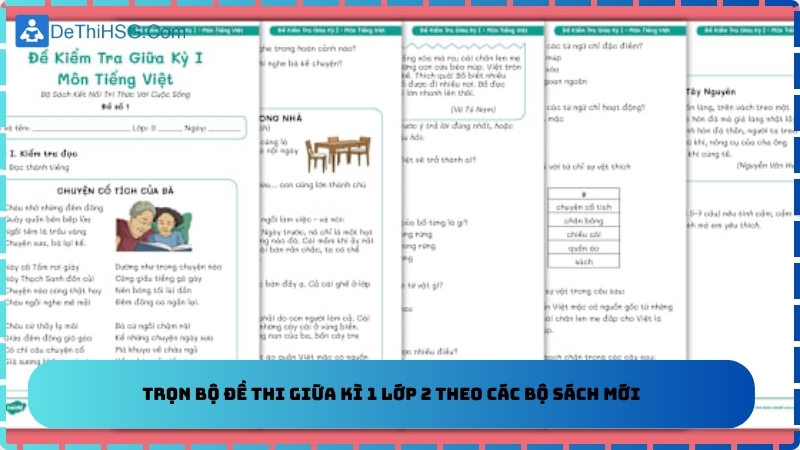 Trọn bộ đề thi giữa kì 1 lớp 2 theo các bộ sách mới
