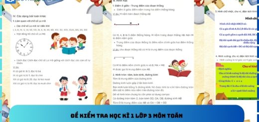 Đề kiểm tra học kì 1 lớp 3 môn toán